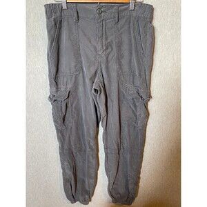 American Eagle Outfitters Women's Size 8 Long Gray Corduroy Cargo Jogger Pants